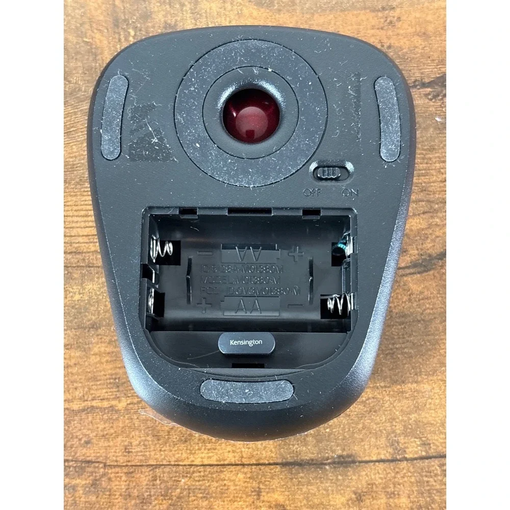 Kensington Orbit Wireless Mobile Trackball Mouse Black Red K72352 M01380-M